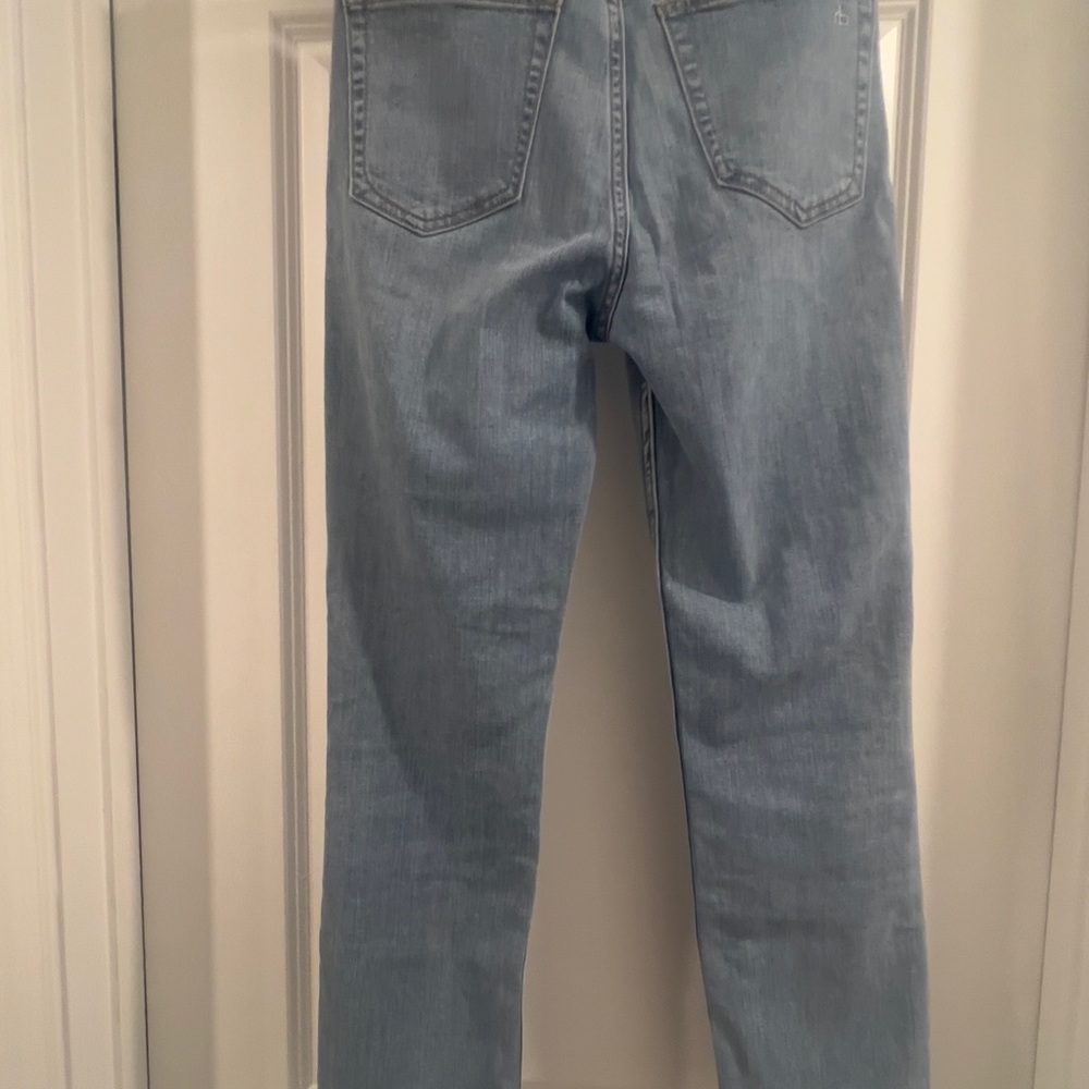 Rag & Bone Sky Blue High-Rise Slim Jeans - Picture 2 of 3